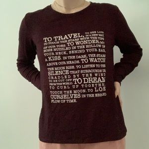 Burgundy Long Sleeve Top